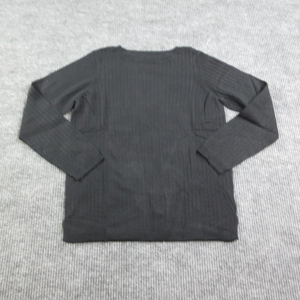 Style&co. Sweater Womens Petite PL Black Ribbed Tunic Long Sleeve Pullover NWT
